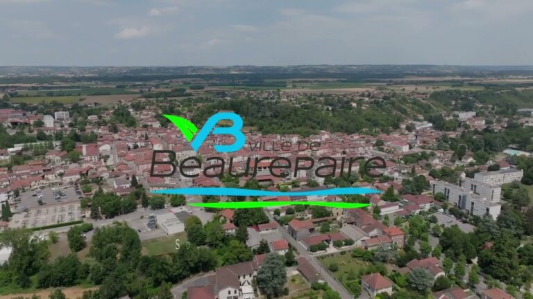 Ville de Beaurepaire vue par drone