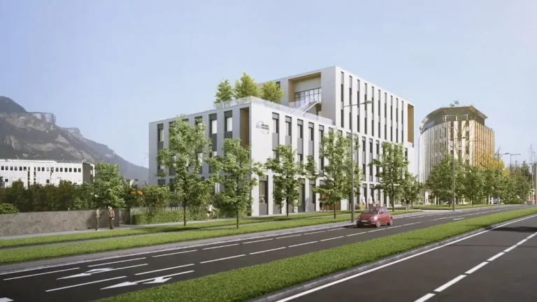Le 3e bâtiment de MINATEC Entreprises sur la presqu’île de Grenoble, intégré en 3D par le studio Emergence